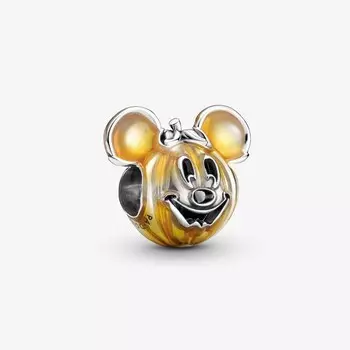 Шарм Pandora x Disney Mickey Mouse Pumpkin, серебро/оранжевый