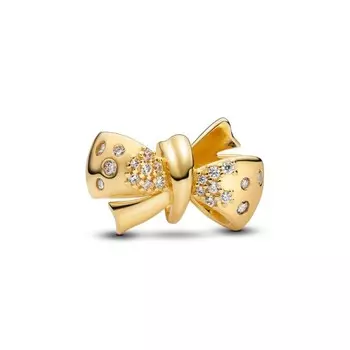 Шарм Sparkling Bow Pandora, покрытие - золото