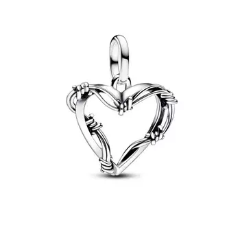 Шарм Wire Heart Medallion Pandora, стерлинговое серебро