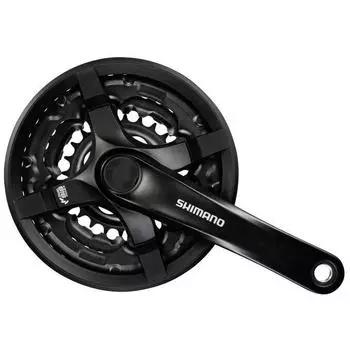 шатун SHIMANO, черный / черный / черный