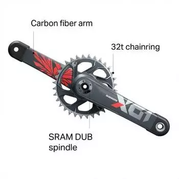 Шатуны X01 Eagle DUB — SuperBoost 157 SRAM, цвет Lunar Oxy