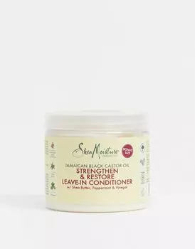 Shea Moisture - Несмываемый кондиционер с касторовым маслом для укрепления и регенерации, 431г