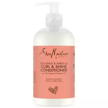 Shea увлажняющий кондиционер для завивки и блеска с кокосом и гибискусом Sheamoisture, 384 мл.