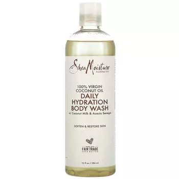 SheaMoisture, 100% кокосовое масло первого отжима, средство для ежедневного увлажнения тела, 13 жидких унций (384 мл)