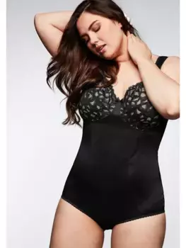 Sheego Body "Большие размеры", без косточек с легким моделирующим эффектом, черный
