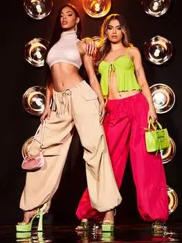 SHEIN BAE Женский укороченный жилет с высоким воротником, розовый