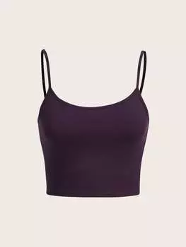 SHEIN BASICS однобортный топ, однотонный, фиолетовый