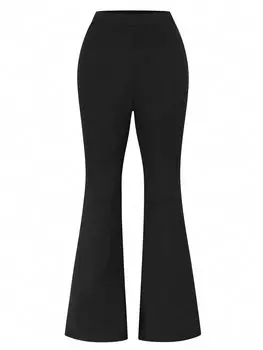 SHEIN Essnce широкие брюки, однотонные, черный цвет