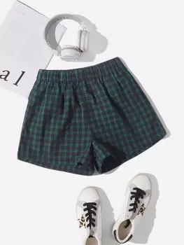 SHEIN EZwear шорты с эластичной талией, узор, многоцветный