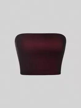 SHEIN EZwear топ без бретелек, красный и черный