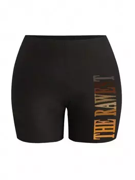 SHEIN EZwear женские леггинсы с буквенным узором, черный цвет