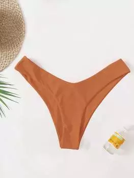 SHEIN Купальник однотонный, коралловый оранжевый