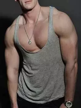 SHEIN Мужская майка Manfinity Homme, серая, серый