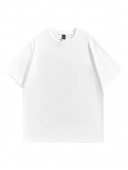 SHEIN Мужские простые однотонные повседневные футболки и майки, белый цвет