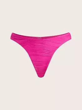 SHEIN Swim Ladies Solid Fashion Simple Bikini G-String плавки бикини на лето, розовый фуксия