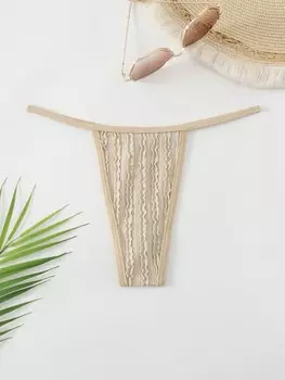 SHEIN Swim SXY женские плавки бикини для летнего пляжного отдыха, хаки