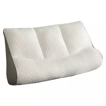 Шейная подушка Эргономичная трехмерная пушистая дышащая поддержка шеи Шестиугольная сетка в форме слезы Ортопедическая подушка для шеи - Серый B Stuttg