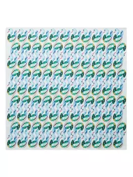 Шейный платок с принтом Lucky Duck от Tory Burch, белый