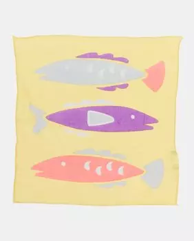 Шелковая бандана Summer Song с принтом «Желтая рыба» Abbacino, желтый