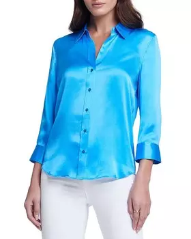 Шелковая блуза Dani из шармеза L'AGENCE