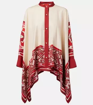 Шелковая блуза с принтом фуляр La DoubleJ, Cobra Place