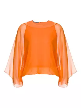 Шелковая блузка Alberta Ferretti, оранжевый