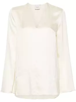 Шелковая блузка Alysi, нейтральный цвет