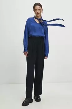Шелковая блузка Answear Lab, синий
