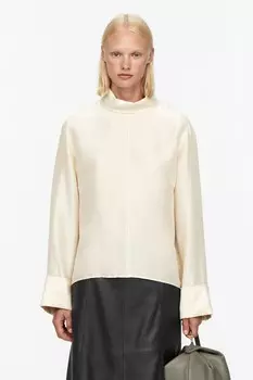 Шелковая блузка Arket, белый