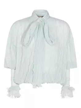 Шелковая блузка Blumarine, зеленый