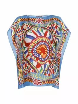 Шелковая блузка Carretto Dolce&Gabbana, мультиколор