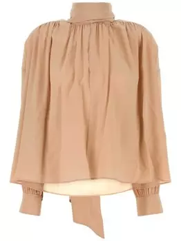 Шелковая блузка Chlo lavallire, серый