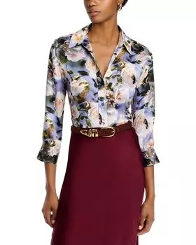 Шелковая блузка Дани L'AGENCE, мультиколор