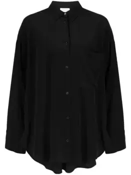 Шелковая блузка Derris с длинными рукавами BY MALENE BIRGER, черный