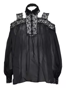 Шелковая блузка Ermanno Scervino, черный