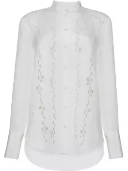 Шелковая блузка Farrow Adam Lippes, нейтральный