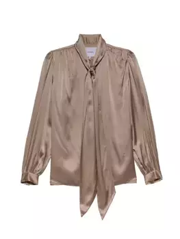 Шелковая блузка Femme с завязками Frame, красный