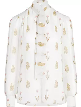 Шелковая блузка Giambattista Valli, белый