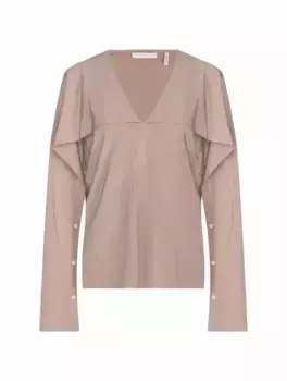 Шелковая блузка Helmut Lang, серый