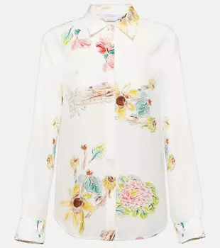 Шелковая блузка Henri с принтом GABRIELA HEARST, разноцветный