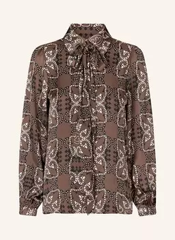 Шелковая блузка kikki со съемным галстуком Dea Kudibal, коричневый