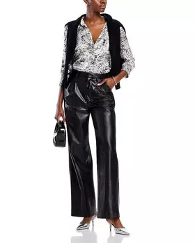 Шелковая блузка L'AGENCE Dani, мультиколор