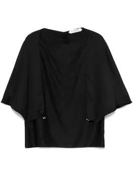 Шелковая блузка Lanvin, черный