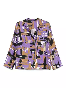 Шелковая блузка LAURA-URBINATI, фиолетовый