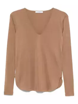 Шелковая блузка MAX MARA, коричневый