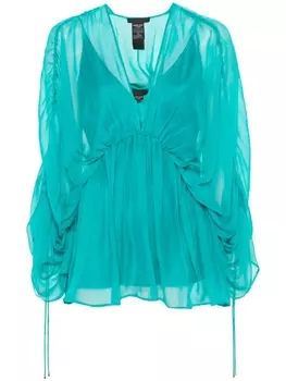 Шелковая блузка Max Mara, зеленый