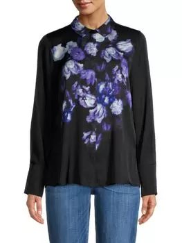 Шелковая блузка Michaela с цветочным принтом Kobi Halperin, цвет Lapis Multi