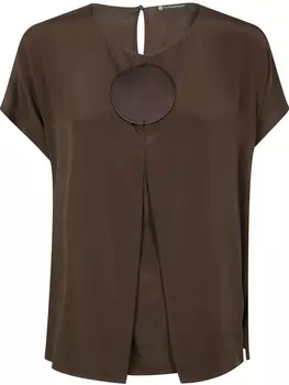 Шелковая блузка PierAntonioGaspari, коричневый
