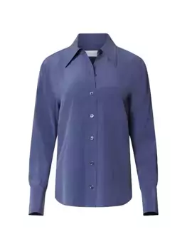 Шелковая блузка Quinne с воротником Equipment, синий