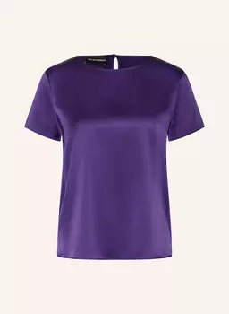 Шелковая блузка-рубашка EMPORIO ARMANI, темно-фиолетовый